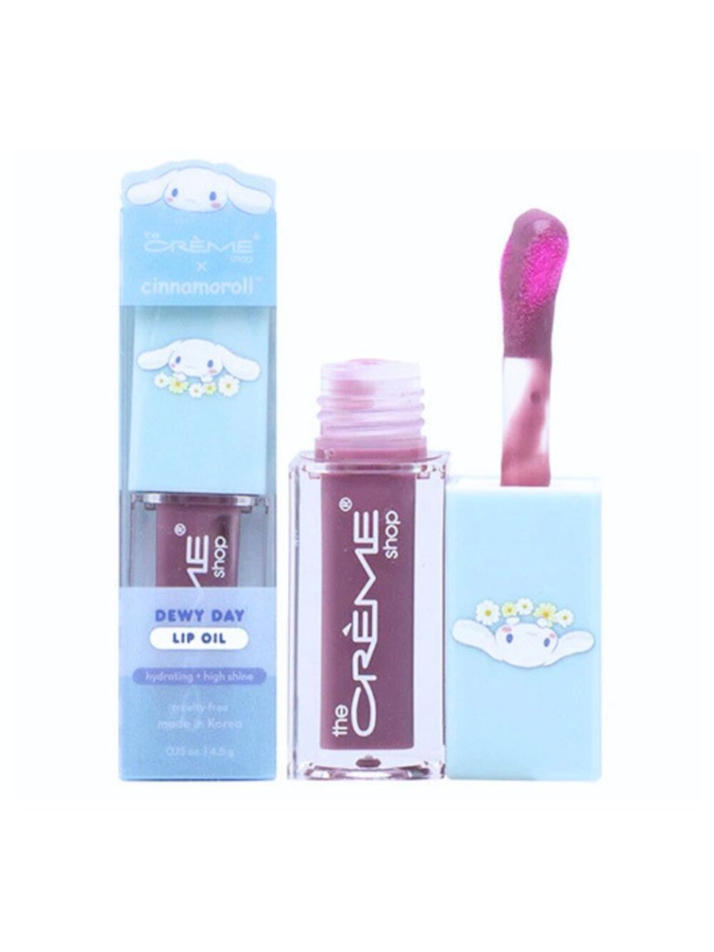 NWT The Crème Shop x Sanrio Cinnamoroll Dewy Day Lip Oil Lilac - Picture 4 of 4